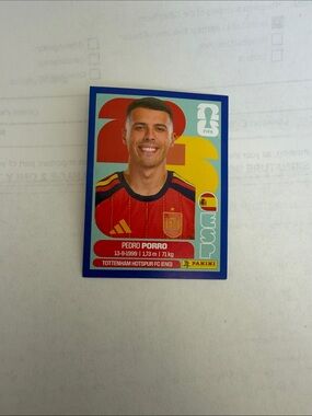 Panini FIFA blue Sticker - ESP 6 Pedro Porto